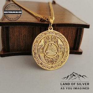 Collana di Odino personalizzabile, mitologia norrena, ciondolo corvo, gioielli vichinghi, regalo personalizzato, gioielli scandinavi,