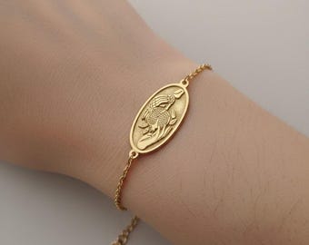 Customizable Persephone and Hades Bracelet, 925 Sterling Silver, Greek Mythology, Personalized Gift