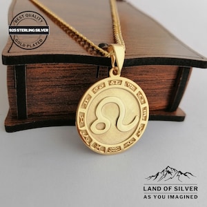 Leo Necklace, Customizable Jewelry, Zodiac Necklace, Astrology Necklace, Leo Pendant, Personalize Gift