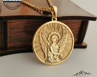 Goddess Nike Pendant - Personalizable jewelry -  Gold plated necklace - Greek mythology necklace - 925 Solid Silver Necklace