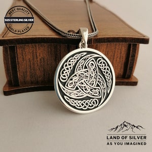 Collana con triplo corno di Odino in argento sterling, ciondolo della mitologia vichinga norrena, gioielli personalizzabili
