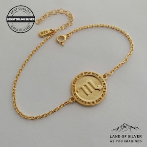 Customizable Scorpio Bracelet - Personalized Zodiac Gift - Astrology Jewelry