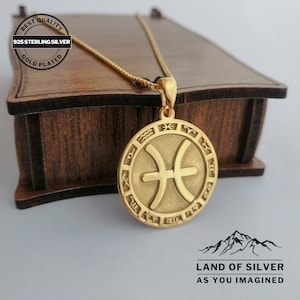 Collana Pesci, Gioielli personalizzabili, Collana zodiacale, Collana astrologica, Ciondolo Pesci, Regalo personalizzato