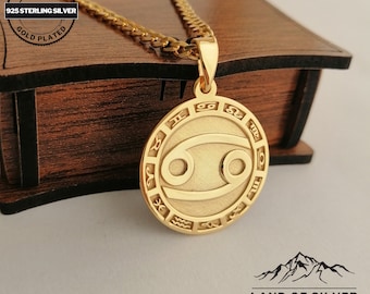 Aanpasbare hanger sterrenbeeld kanker, sterlingzilveren astrologische ketting