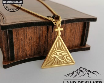 Colgante Piramide Egipcia En Plata Fina 925, Con Cadena | Cuotas Sin - Foto 5