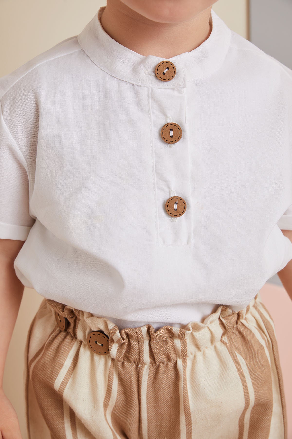 Baby Boy Linen Shirt short sleeve Front Buttoned Handmade Etsy