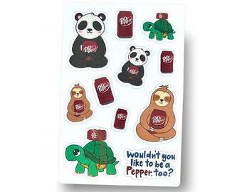 Dr. Pepper Sticker Sheet - 4x6 Vinyl Sticker Sheets