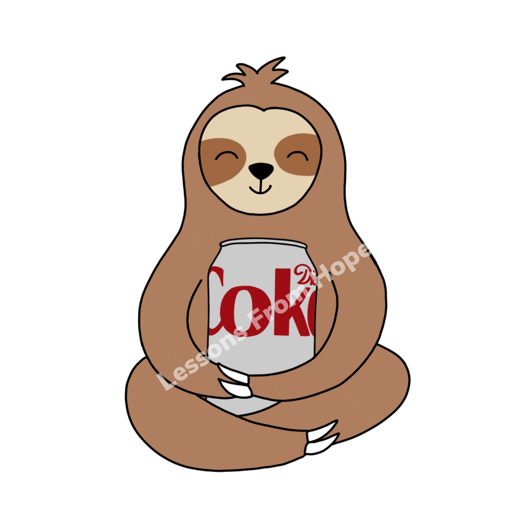 Diet Coke Sloth PNG File - Etsy