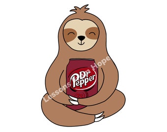 Dr. Pepper Sloth - PNG File