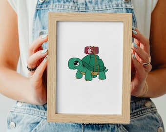 Dr. Pepper Turtle - Muurkunst - digitale print