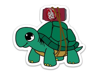 Dr. Pepper Turtle - Cute Vinyl Sticker