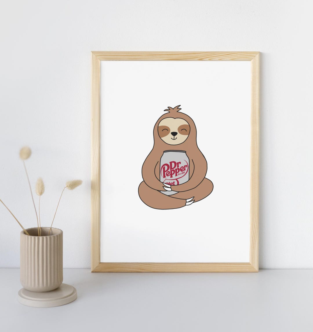 Diet Dr Pepper Sloth Wall Art Digital Print Etsy diet-dr-pepper-sloth-wall-art-digital-print-etsy