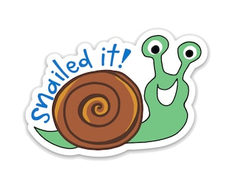 Snailit Snailed It Matte Vinyl Sticker - Etsy