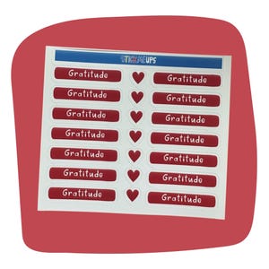 Gratitude Daily Planner Journal Sticker Sheet