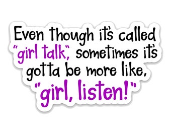 Girl Talk - Lasso Quote Vinyl Sticker