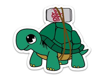 Diet Dr. Pepper Turtle - Cute Vinyl Sticker