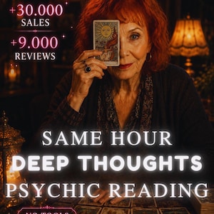Deep Psychic Love Reading, Exact Thoughts (Same Hour Delivery)