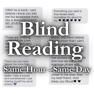 Lectura a ciegas en la misma hora / Lectura psíquica / Lectura del tarot en la misma hora / Lectura futura en el mismo día Amor Me encanta leer I Lectura profesional