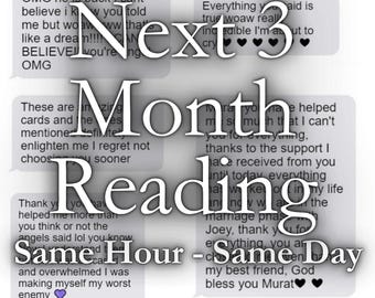 3 Month Tarot Reading | Same Hour Psychic Reading