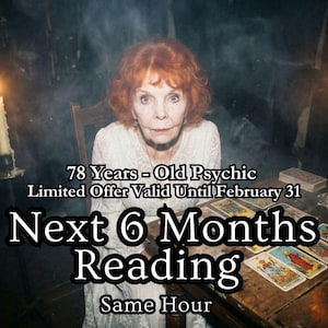 6 Monate Psychic Tarot Legung - Same Hour Same Day Anleitung - Liebe, Glück, Karriere, Leben
