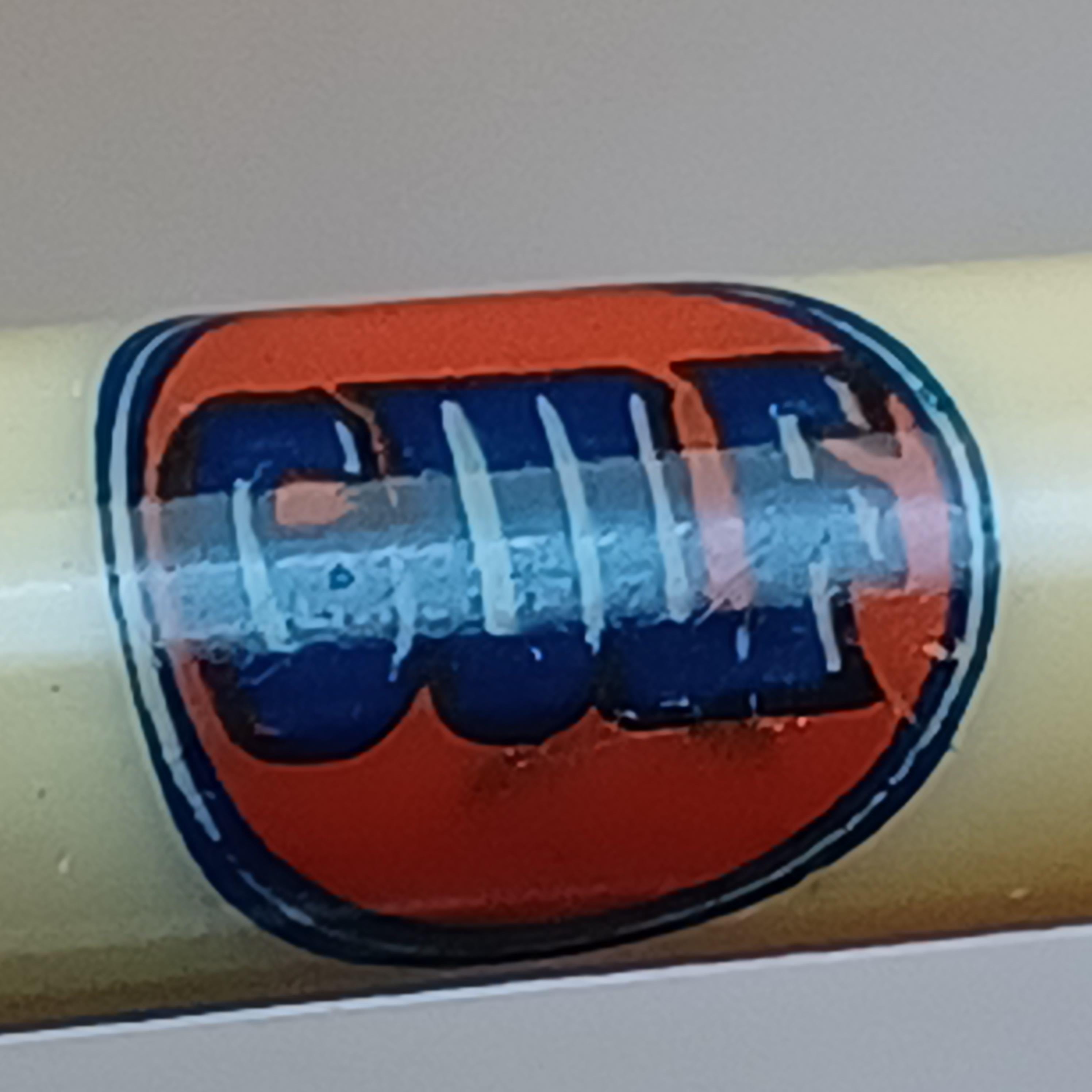 1960's Gulf Oil Advertising Floaty Mechanical Pencil Orange Disc