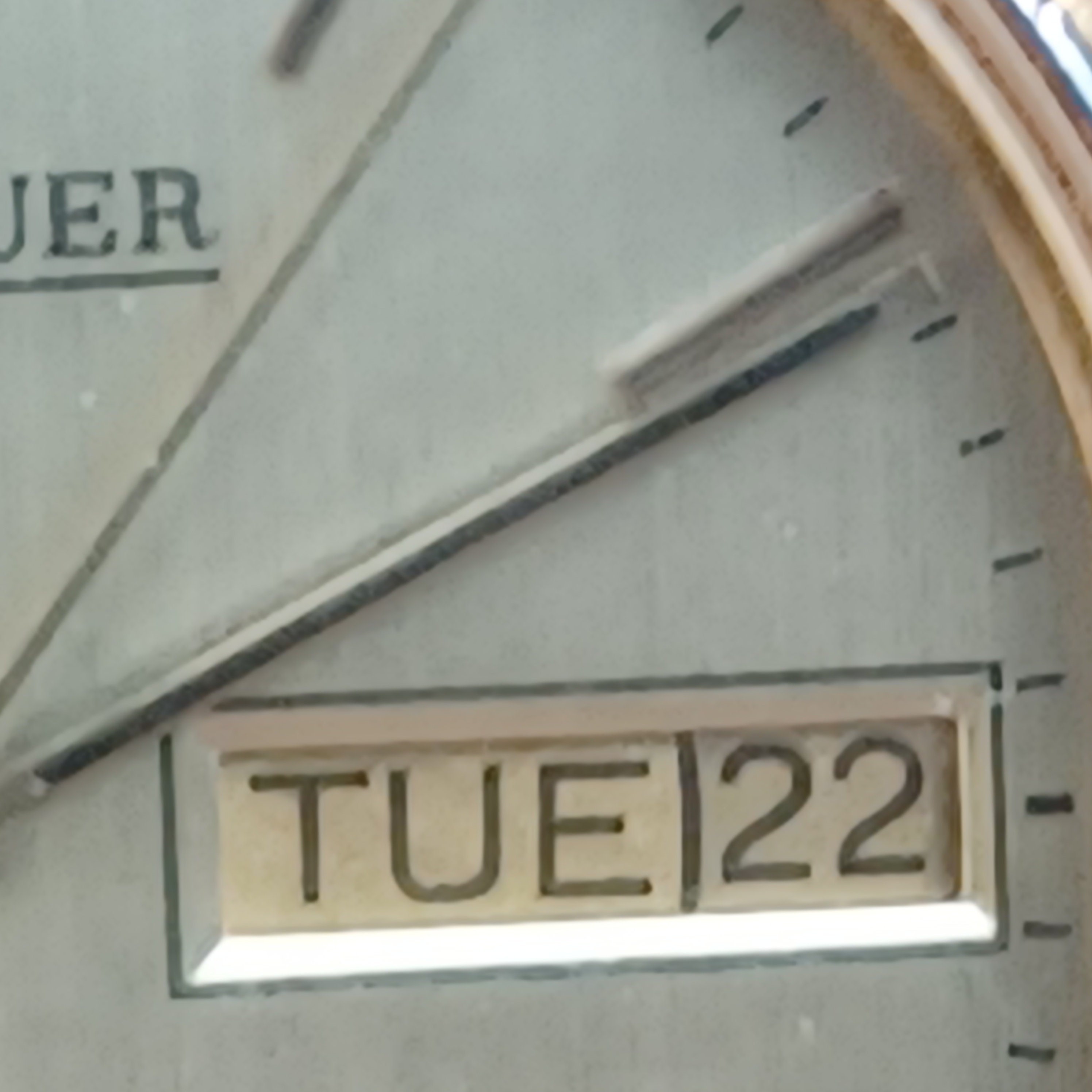 Wittnauer QWR Day Date Wristwatch With 10K 25 Year Award on