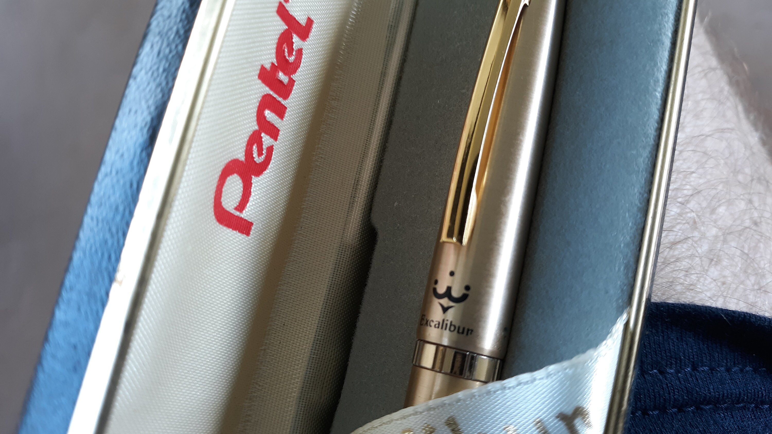 1964 Pentel Excalibur Gold Plate & Satin Brass Japan Mint in Box
