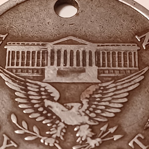 1919 WWI Victory Liberty Loan steel medallion made from a captured German cannon awarded by U.S. Treasury Department for patriotic service