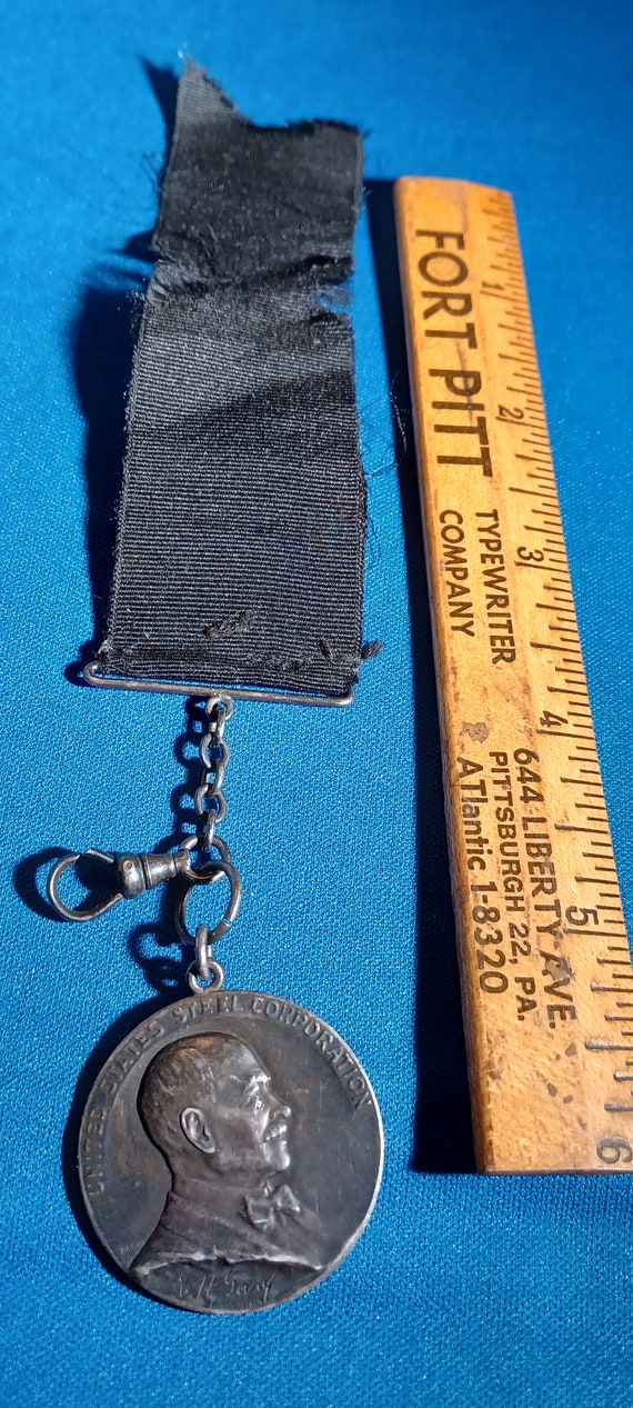 925 GARY Steel Works USS Pocket Watch Fob  & Chain