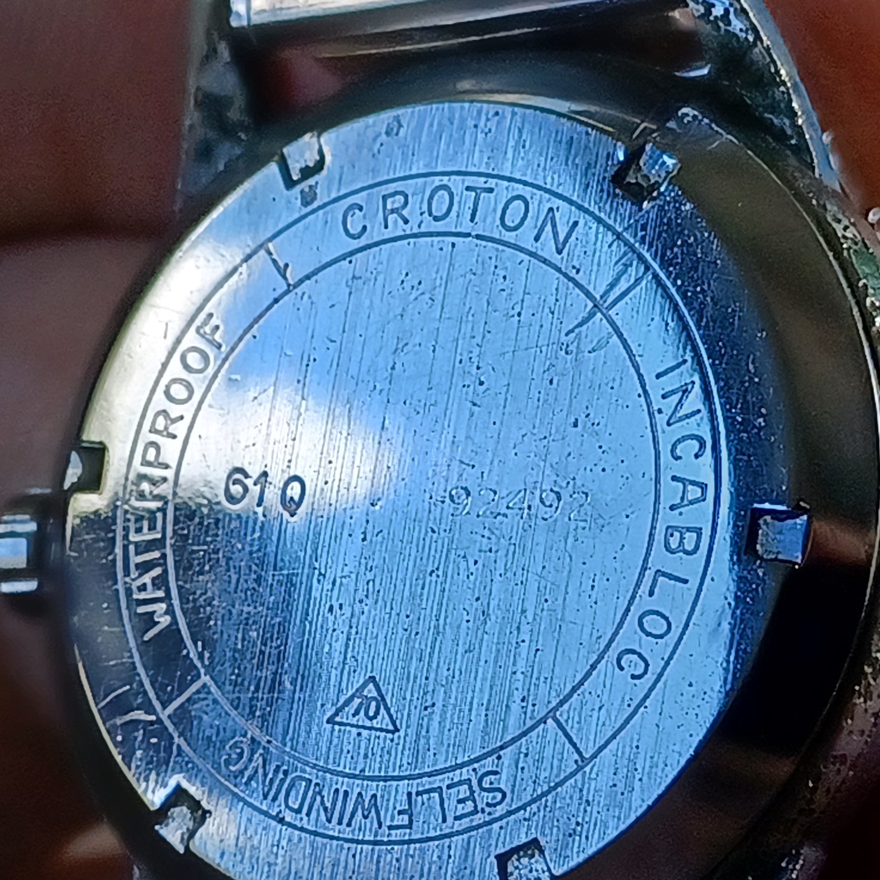 Croton AQUMATIC Watch RARE Vintage 17 Jewels Self Winding