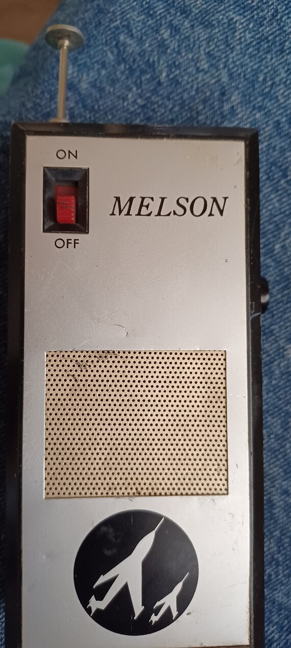 Flying MercuryFloristマーキュリーボイスメーター1920's Melson Japan Transistor Walkie-talkie 9 Volt Jet Silhouette