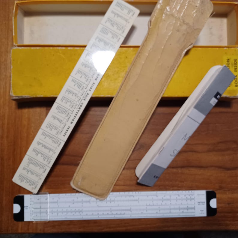 DIETZGEN Slide Rule No. 1767 Box Instruction Booklet Sleeve and RARE ...