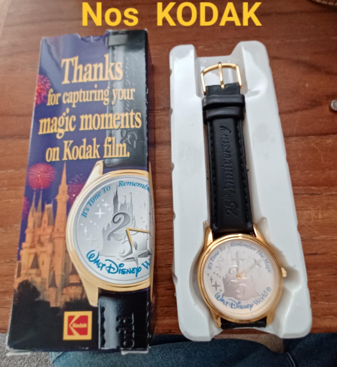 1996 Walt Disney World 25th Anniversary Kodak Watch NIB Mickey