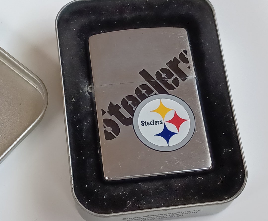 STEELERS ZIPPO 2001 Lighter Mint in Box Never Struck 22 Years Old Hard