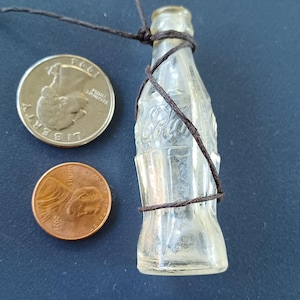 Coca -Cola Bottle Necklace Mini Micro Glass Coke Bottle pendant Charm Soda Jewelry Drink Pepsi Hemp String Fashion Vintage Retro Accessory