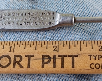 1915 Automotive Parts Co ADVERTISING Screwdriver Tool Pittsburgh PA Shop Equipment Giveaway 108 Yr Old Promotion Pennsylvania Car automobile