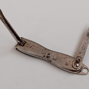 1922 Nail Clippers Jem Jr HC Cook Co. Vintage Ansonia CT., Finger Nail with FILE 100 Years Old True antique