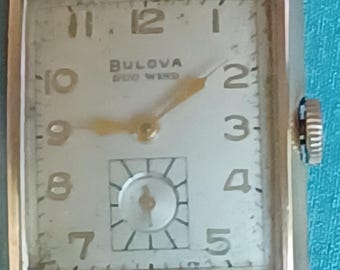 1950 Bulova DUO WIND LO Both Self-winding And Manual Wind Movement Caliber 9AB 17-Jewel 25x29 mm  18mm Lugs New Old Stock Olma Swiss Band