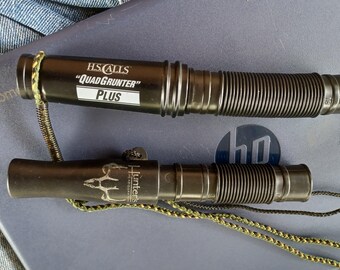 2 Buck Deer Grunt Calls Hunting Whitetail HS Hunters Specialties PLUS and Hunters Headquarters With Lanyards Grunts are slightly different