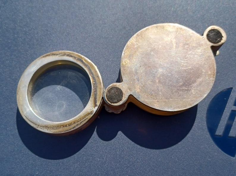 Magnifying Glass Paperweight With Mother of Pearl Handle Desk Etsy