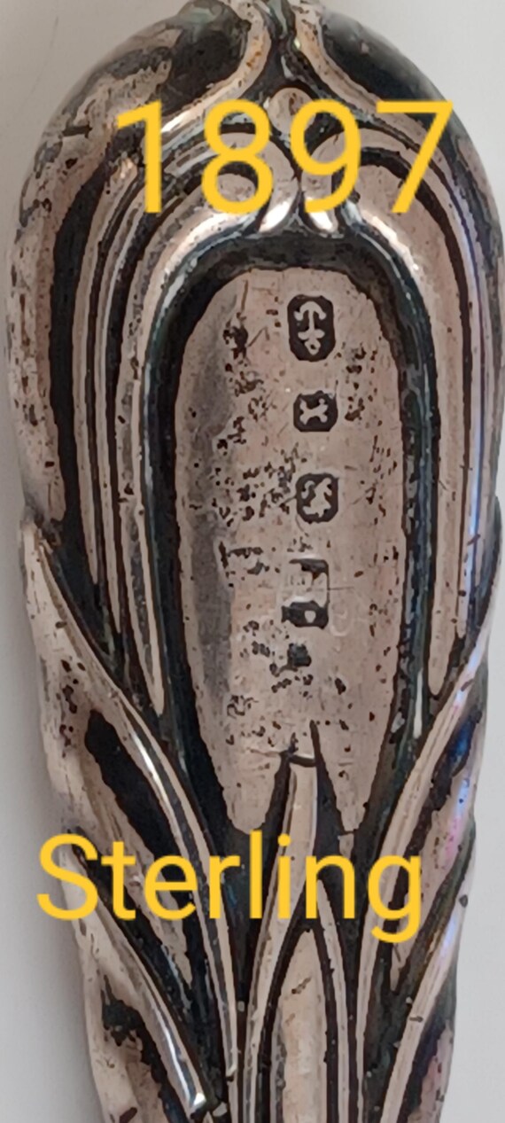 1897 Sterling Button Hook Hallmarked Birmingham E… - image 5