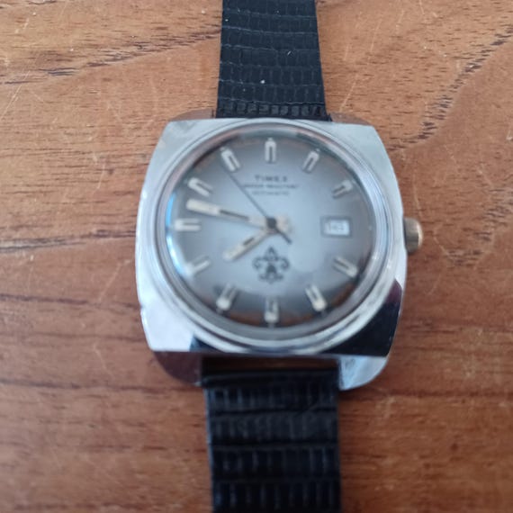 1975 Timex Boy Scout Watch Self Winding Scouts Logo 39008  display picture 1