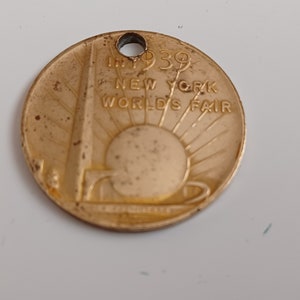 Antique 1904 St Louis World's Fair Silver Metal Coin -  Israel