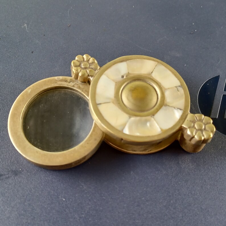 Magnifying Glass Paperweight With Mother of Pearl Handle Desk Etsy