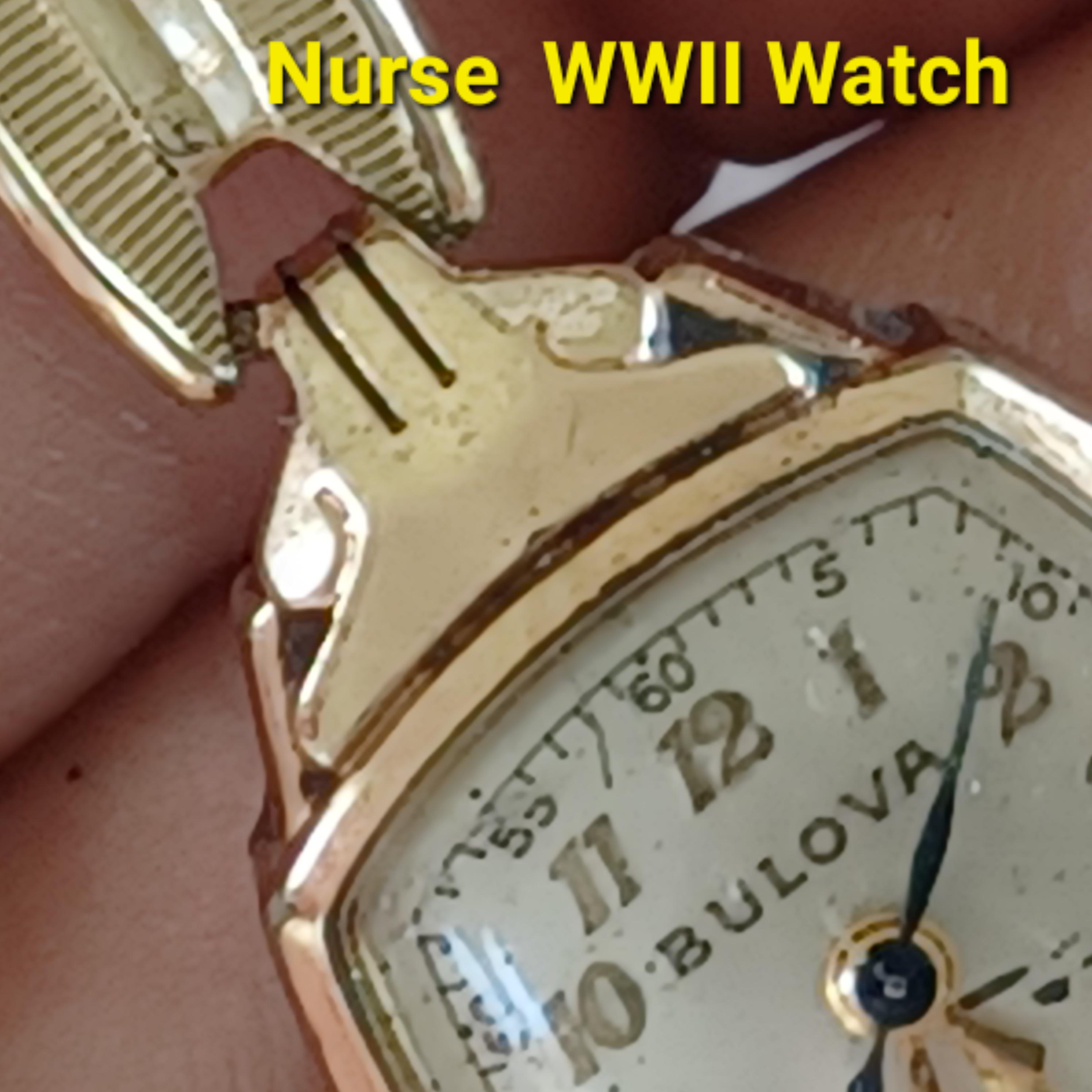 1944 Bulova “jane Addams” Women's Watch WWII Nurse 6AH SUPER RARE