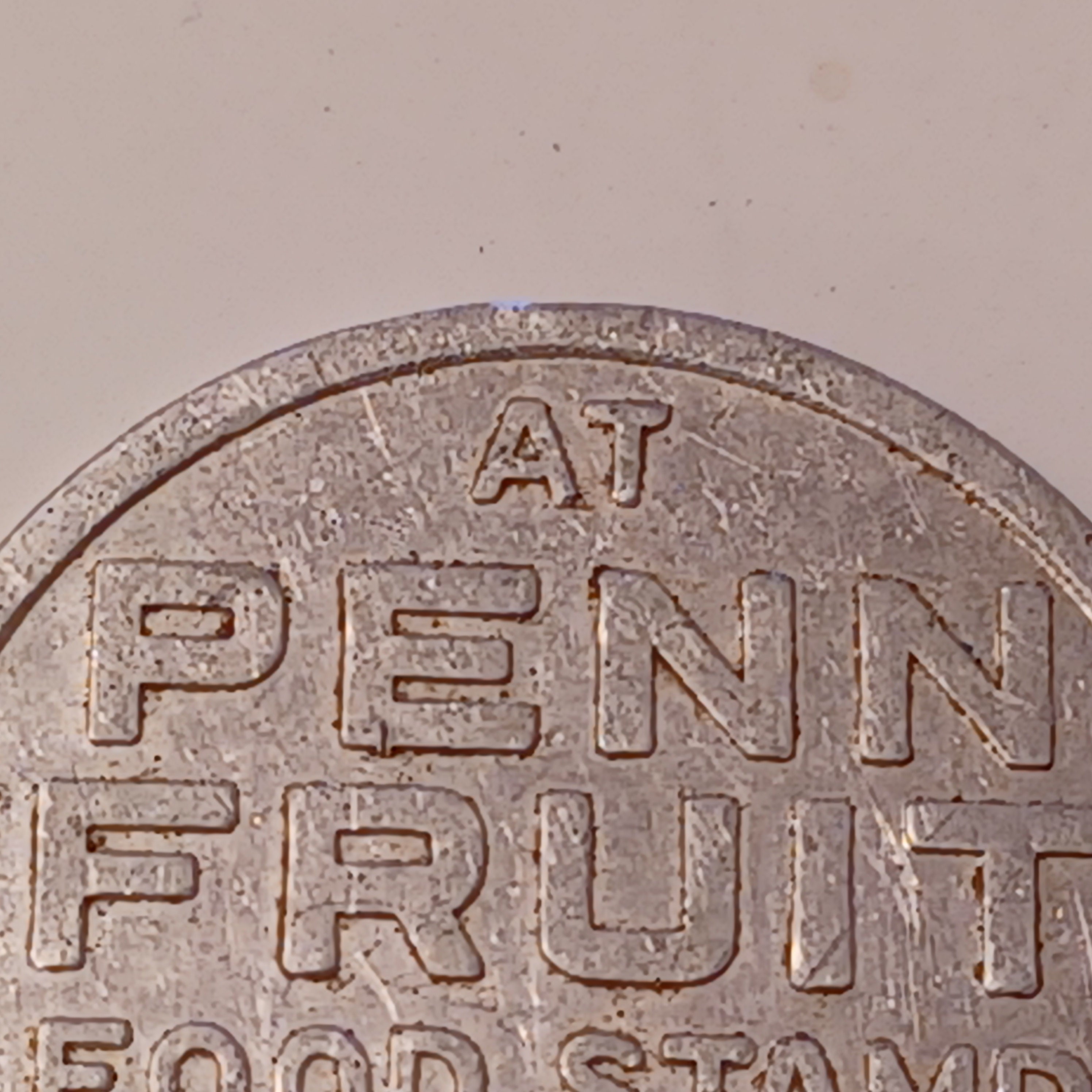 Sloans Supermarket 1 Cent Food Stamp Credit Aluminum Token New York