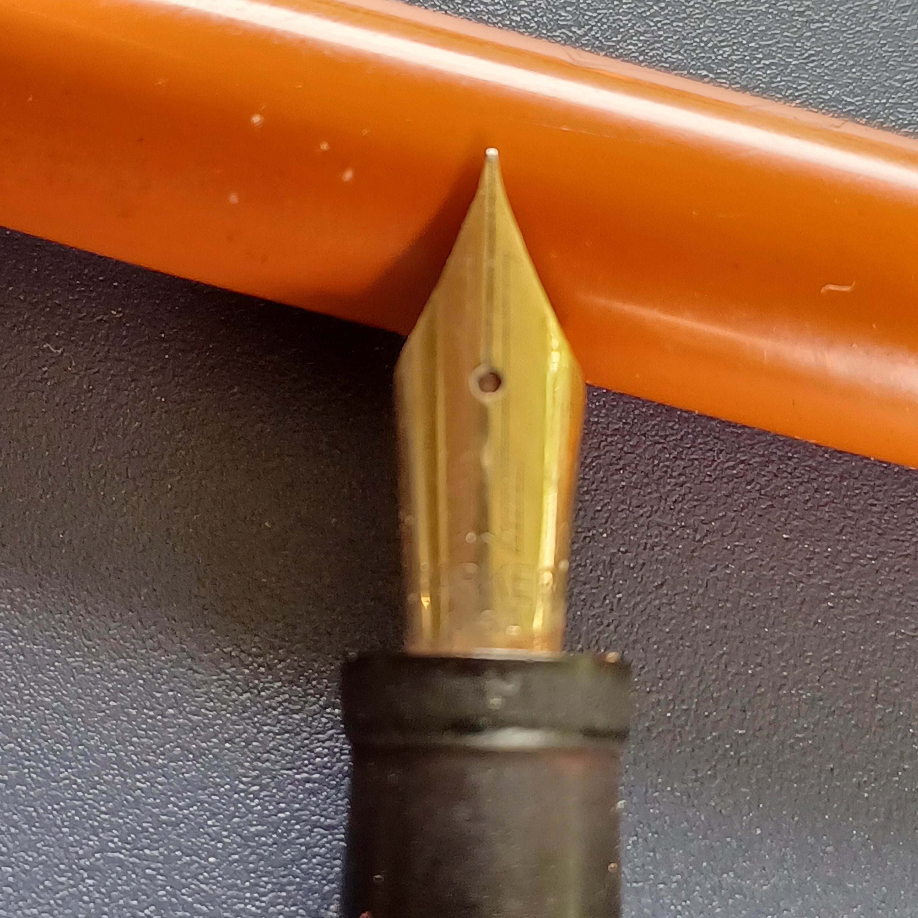 1911 PARKER DUFOLD Jr. Fountain Pen Pat. 4-25-11 Red-orange