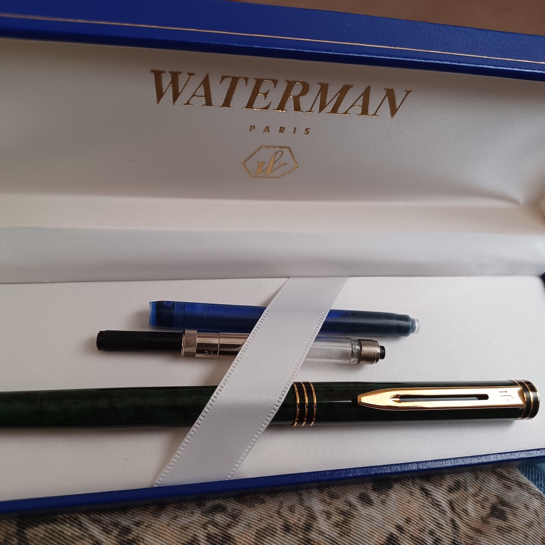 Porte-mines Waterman Executive - Marbled Pencil Pen - Plaqué Or 18K - Occasion Avec Recharge