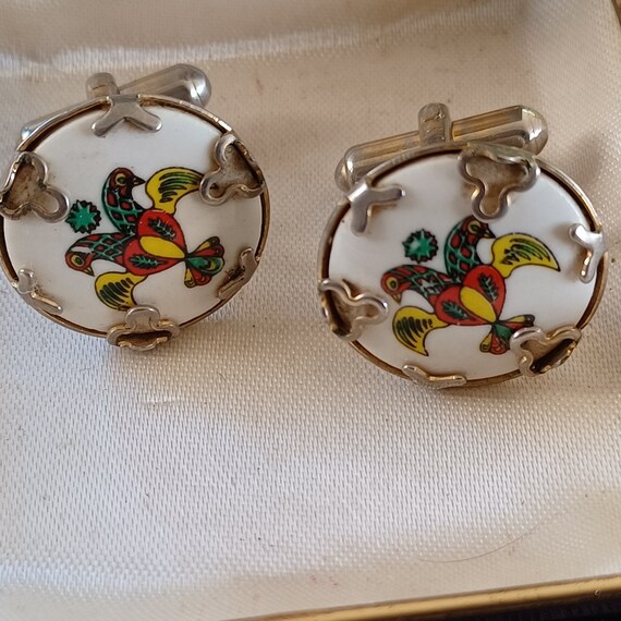 Cufflinks Double Head Eagle Phoenix Bird Cufflink… - image 3