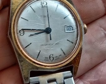 1979 Timex Watch SPRITE Calendar Rare Original Band 23429 - 02579 England Working Left & Sold as Found Manual Wind Keeping Time 47 Years Old